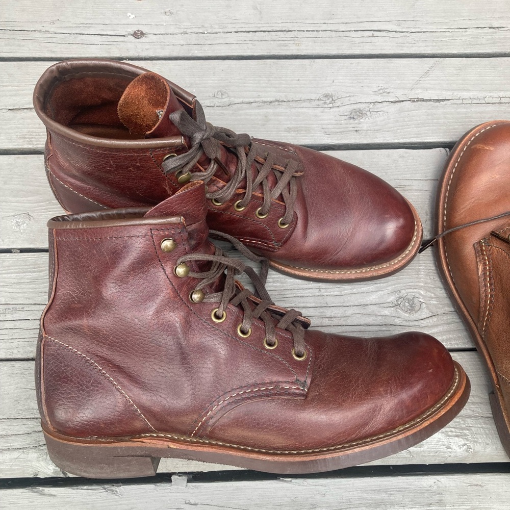 Red Wing Shoes Men's Burgundy Leather Boots